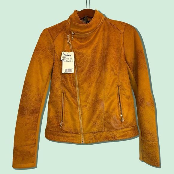 Desigual - Tan Chaq Merlin Suede Jacket - 6 - Picture 5 of 14
